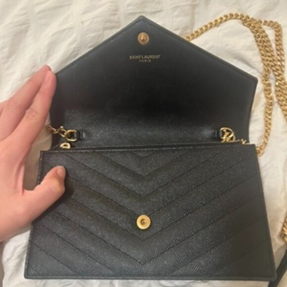 Saint Laurent Women's Small Ysl Wallet On Chain - Picture 3 of 9